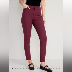 Gap Womens 00 Red Burgundy Signature Skinny Ankle
